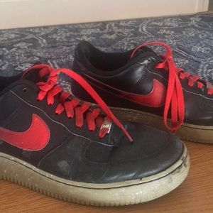 Nike Air, Red and Black (Size 10.5)